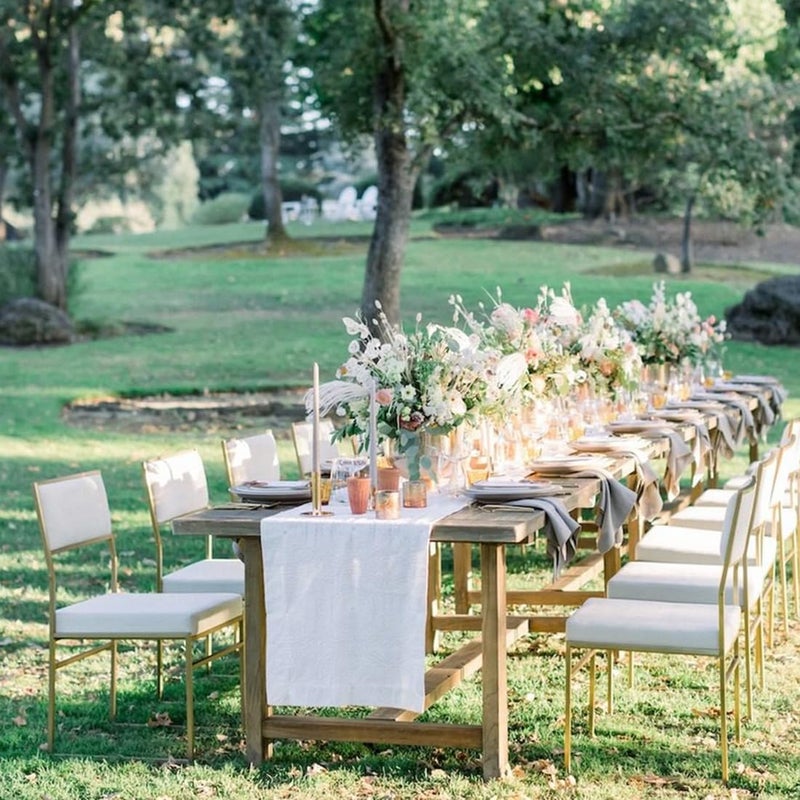 B.Cool B-COOL White Table Runners 2Packs 13x108inch Burlap Linen Style Rustic Farmhouse Table Runner Wedding Farmhouse Boho Dining Party Home Decoration - Image 4